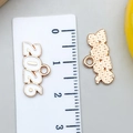 Pendentif année 2026 en alliage doré et émail blanc pour la création de bijoux DIY - KC Or Blanc 2026