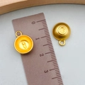 Pendentif Ruyi nuage de chance doré mat avec signe Fu pour la création de bijoux DIY - Bol d'Or de l'Abondance
