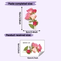 Guida alle dimensioni per adesivi murali rose con confronto misure in cm e pollici - 8*12cm(HY-KG225)