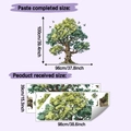 Infografía con medidas 100x96cm y tamaño del rollo del vinilo decorativo de árbol - 39*98cm*2 (HY-L072)