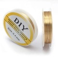 0.4mm 14K gold color-retaining copper wire for DIY jewelry making on plastic spool - 14k Gold / 0.4 / 8