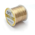 Carrete de hilo de cobre de 0.5mm bañado en oro de 14K para joyería DIY y manualidades - Oro 14k / 0.5 / 52