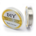 Hilo de cobre plateado de 0,3 mm en carretes para creación de joyas DIY y manualidades - Plata / 0.3 / 15