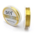 Alambre de cobre dorado de 0,4 mm resistente al empañamiento para joyería artesanal - Oro 18k / 0.4 / 8
