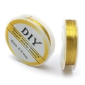 Alambre de cobre dorado de 0,5mm en carretes para manualidades DIY y joyería duradera - Oro 18k / 0.5 / 6