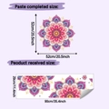 Größenangabe für Mandala Wandsticker mit 52x52cm Endmaß und 29x90cm Bogenlayout - 29*90cm