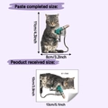 Detailansicht Katzen-Wandsticker für Tankdeckel mit Abmessungen und Layout-Details - Kreative Katze Tanken (HY-F849) / 10*13cm