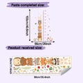 Cartoon forest animals height chart showing 66x103cm finished size and 29x90cm layout - 29x90cm (HY-D068)