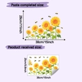 Vinilo decorativo de girasol que muestra el tamaño final y el diseño del producto recibido - 25*38cm / Estilo de Girasol y Abeja (HY-F882 Color Único)