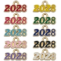 Pendentifs colorés numéro 2028 en alliage pour bijoux DIY et porte-clés de remise de diplôme - Multicolore 2028 Petit