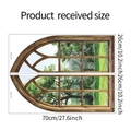 Detailed size chart for 3D faux window wall sticker with scenic landscape view - 26x70cm(HY-F183)