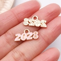 Pendentifs 2028 en alliage pour bijoux DIY avec fini doré et émail rose clair - Rose 2028