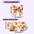 Dimensioni adesivo da parete fiocco floreale con misure di applicazione e prodotto - Stile Fiocco Floreale Arancione (HY-L068)