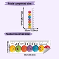 Detail van de cartoon emoji groeimeter muursticker en lay-out afmetingen - Cartoon Emoji Stijl (HY-D047) / 29*90cm