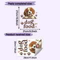 Detailed size chart for Cavalier King Charles Spaniel dog food wall sticker decoration - HY-F706 Style