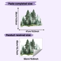 Detail view of misty forest wall sticker layout with size dimensions in cm and inches - 40*50cm (HHY-F718)
