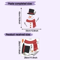 Pegatinas de pared de muñeco de nieve con medidas para decoración navideña hogar baño - Estilo de Muñeco de Nieve Sonriente Lindo (HY-F699) / 29x29cm