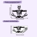 Detail showing Halloween skull wall sticker dimensions for layout and applied size - 30x60cm (HY-B149)
