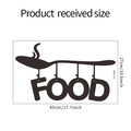 Detail showing creative spoon silhouette wall sticker dimensions 45cm by 27cm for kitchen decor - 27*45CM (FX-A394)