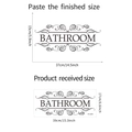 Gedetailleerde afmetingen voor Bathroom muursticker FX-A295 met artistieke belettering - 17x39cm