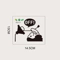 Creative light bulb switch wall sticker with dimensions 14.5x13cm in minimalist cartoon style - Cartoon Pull Cord Style (KG117)