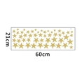 Dettaglio di adesivi murali a stella dorata di varie dimensioni su foglio 21x60cm - 21x60 / Oro