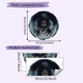Detail showing the dimensions and layout of a spooky ghost girl Halloween wall decal - 20x39cm (HY-F541)