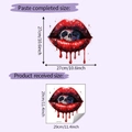 Detail showing the 27x27cm finished size and the 29x29cm sheet of the skull lip sticker - 29*29cm(HY-F577)