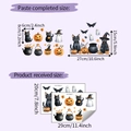 Detaillierte Größeninformationen für Halloween Katzen-Kürbis-Fensteraufkleber - HY-F560UV Statisch / 20*29cm*2pcs
