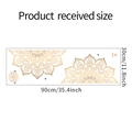 Detailed dimensions of 30x90cm gold mandala wall sticker for bedroom and living room - 30x90cm