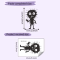 Especificaciones detalladas de tamaño para pegatina de pared de monstruo de Halloween - Patrón de monstruo de dibujos animados (HY-KG188)