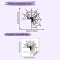 Dettaglio dell'adesivo interruttore ragnatela di Halloween misura 11x11cm - Stile 13cmx13cm (HY-KG190)