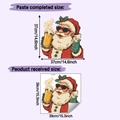 Detail view of Santa Claus wall sticker dimensions for home decor layout and sizing - 39*39cm(HY-F684)