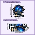 Detail der 3D Kosmos Wandtattoo mit Angabe der Endmaße und selbstklebenden Layouts - 30*90cm*2pcs/HY-C076