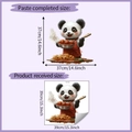 Detailed size specifications for cartoon panda chef kitchen wall sticker mural - 39*39cm/HY-F521