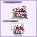 Especificaciones de tamaño para pegatinas de pared florales y medidas del producto - 39*45cm/HY-F525