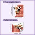 Detail van 3D giraffe muursticker met productafmetingen 37x32cm en 35x39cm - 35*39CM/HY-F496