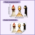 Detailed size chart for farm animal wall stickers showing layout and finished dimensions - 35x50cm (HY-F534)