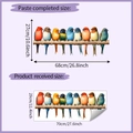 Maatspecificaties voor kleurrijke vogelmuurstickers op takken met afmetingen layout - Kleurrijke Vogels Stijl (HY-F529)