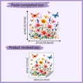 Specifiche dimensionali per adesivi murali con fiori e farfalle con misure d'uso - 29*29cm/HY-M440