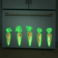 Luminous carrot wall stickers with a watercolor texture and green glow in the dark effect - Green Glow (MG-YP072 Green Glow / 30*40cm)