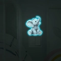 Leuchtender Wandsticker mit süßem Elefantenmotiv und blauem Glanz fürs Schlafzimmer - Blau