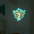 Lichtgevende bosfee muursticker voor lichtschakelaar decoratie in de kinderkamer - 13*13cm / Blauw
