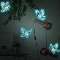 Stickers muraux oiseaux phosphorescents avec effet lumineux bleu dans l'obscurité - 30*30cm / Bleu