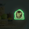 Adesivo murale 3D tana del topo luminoso con bordo verde fluorescente al buio - 12*12cm / Verde