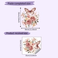 Pegatinas de pared con flores y mariposas detalles de dimensiones del producto 33x30 - Estilo Mariposa Rosa (HY-M361) / 32*35cm