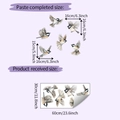 Vogel Wandsticker Set mit 30x60cm Produktlayout und 16x16cm Einzelvogel Abmessungen - 30*60cm/HY-B120