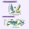 Wandtattoo Bananenblatt und Vogel mit Größenangabe von 74x80cm für Wohnzimmerdeko - Bananenblatt Vogel Stil (HY-C056) / 30cmx90cm