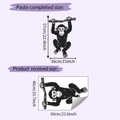 Detalle de dimensiones del adhesivo de pared con diseño de chimpancé en rama - 40*60cm/HY-E189