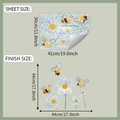 Set pegatinas de pared holográficas flores y abejas con guía de dimensiones - 30x41cm Estilo 1 (HY-J013)